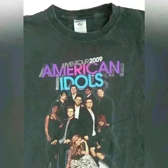 American Idol 2009 Tour Heavyweight Unisex Cotton Tee Shirt Concert Collectible - Picture 5 of 9